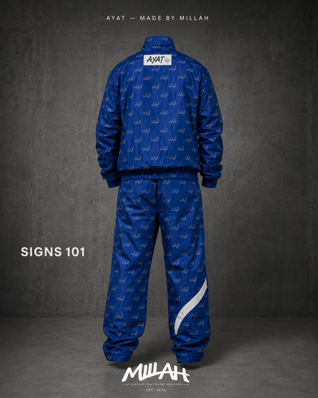 AYAT Signs 101 Tracksuit — Blue
