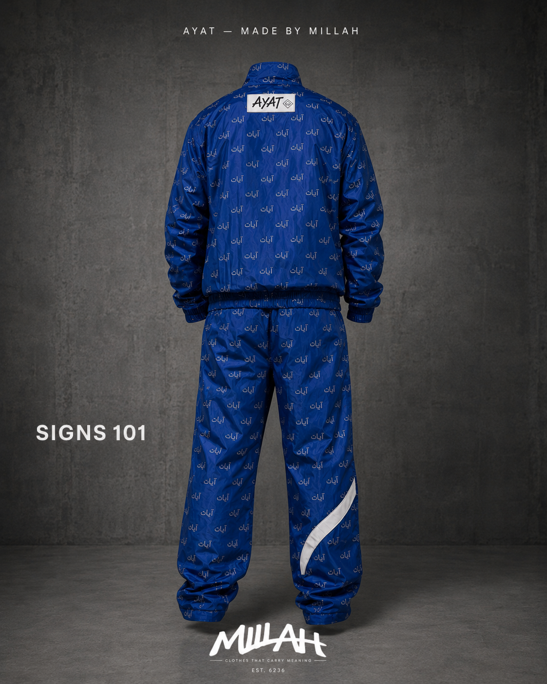 AYAT Signs 101 Tracksuit — Blue