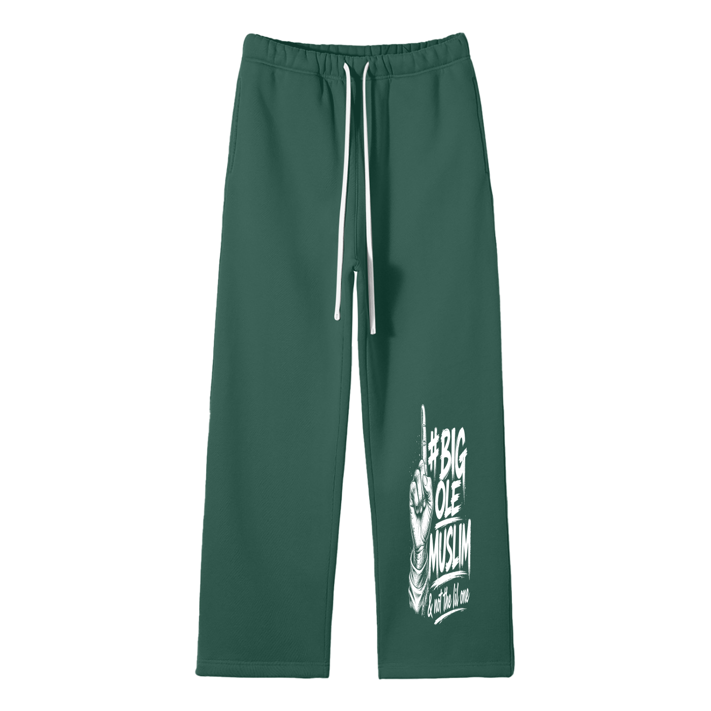 Big Ole Muslim Unisex Green Straight-Leg Sweatpants