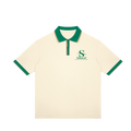 SIRAAT Premium Polo — Apricot/Green
