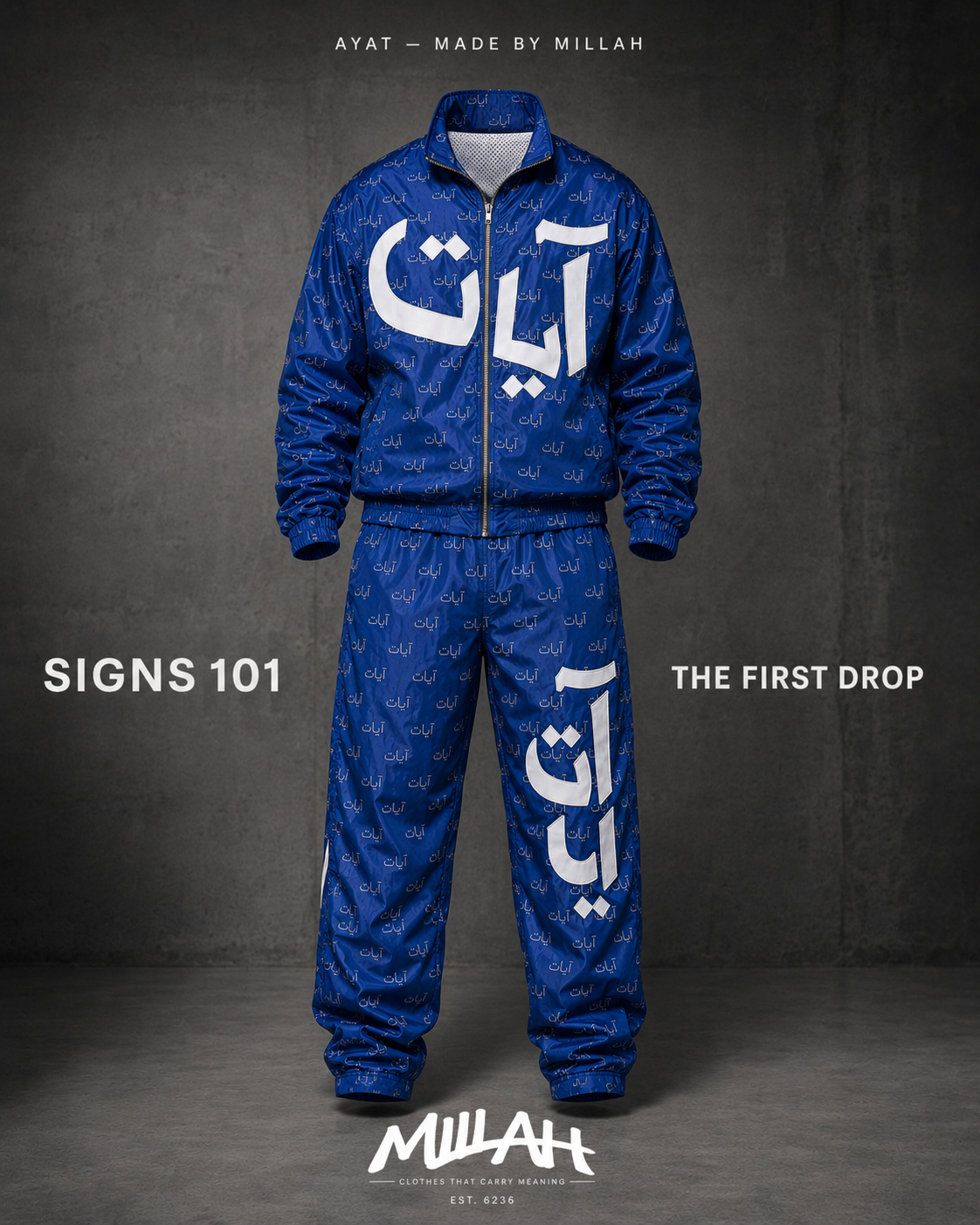 AYAT Signs 101 Tracksuit — Blue