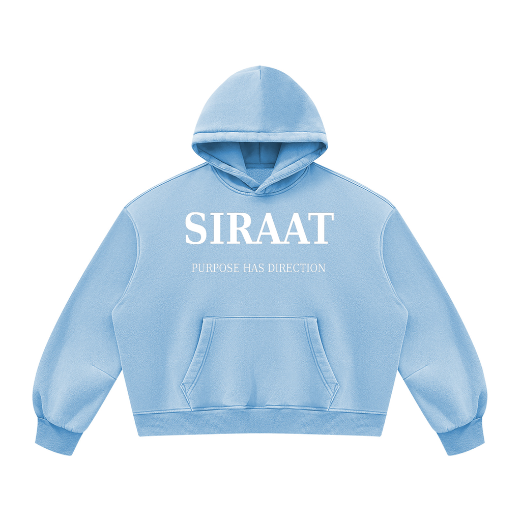 SIRAAT Vintage Wash Hoodie — Light Blue