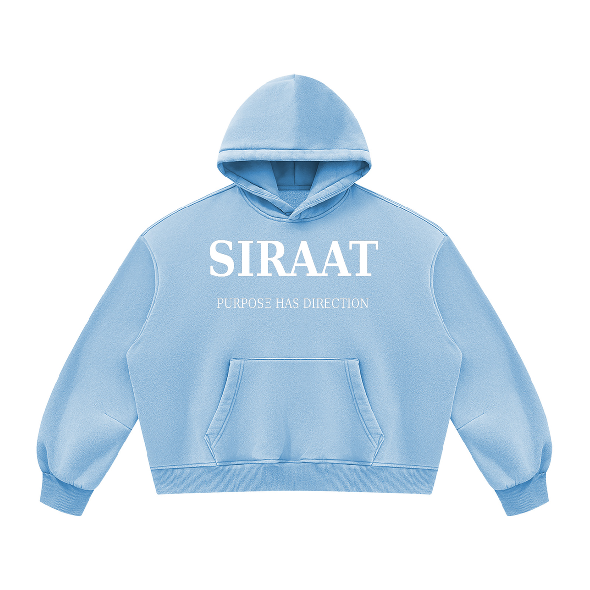 SIRAAT Vintage Wash Hoodie — Light Blue