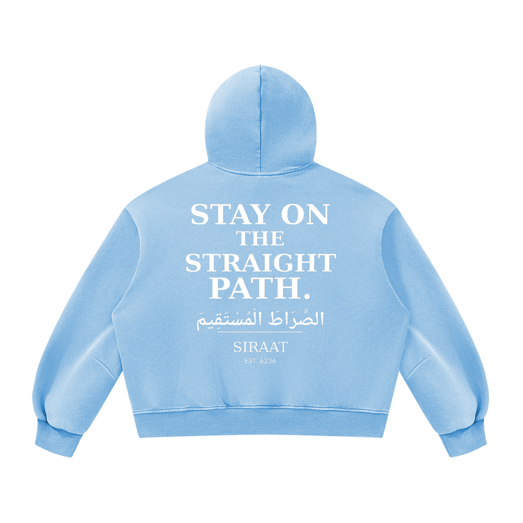 SIRAAT Vintage Wash Hoodie — Light Blue