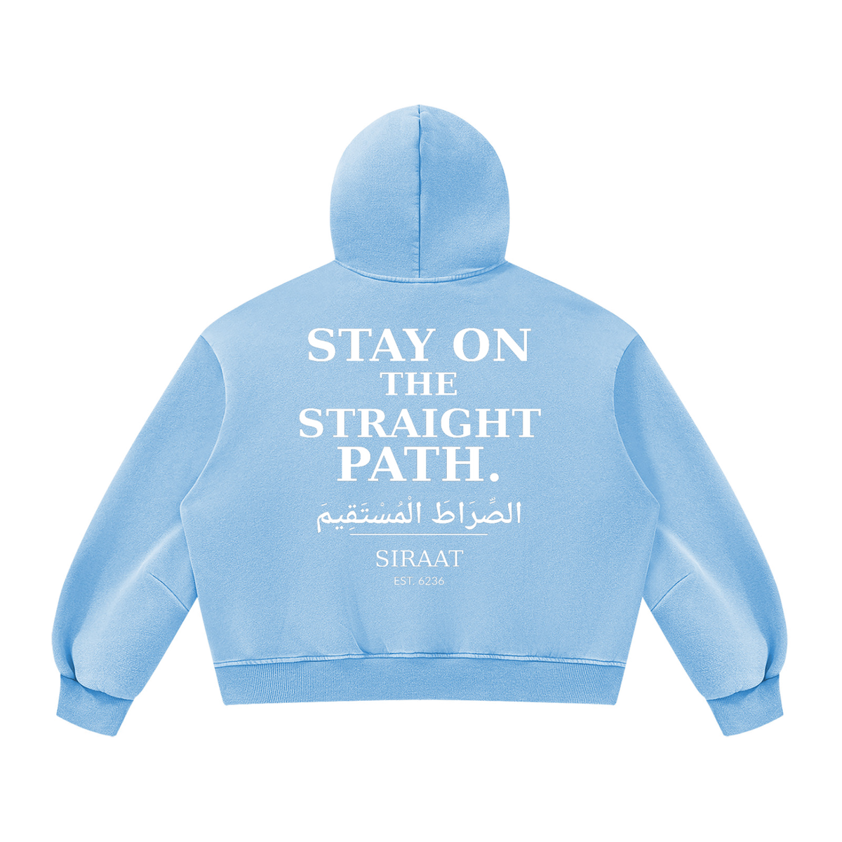 SIRAAT Vintage Wash Hoodie — Light Blue
